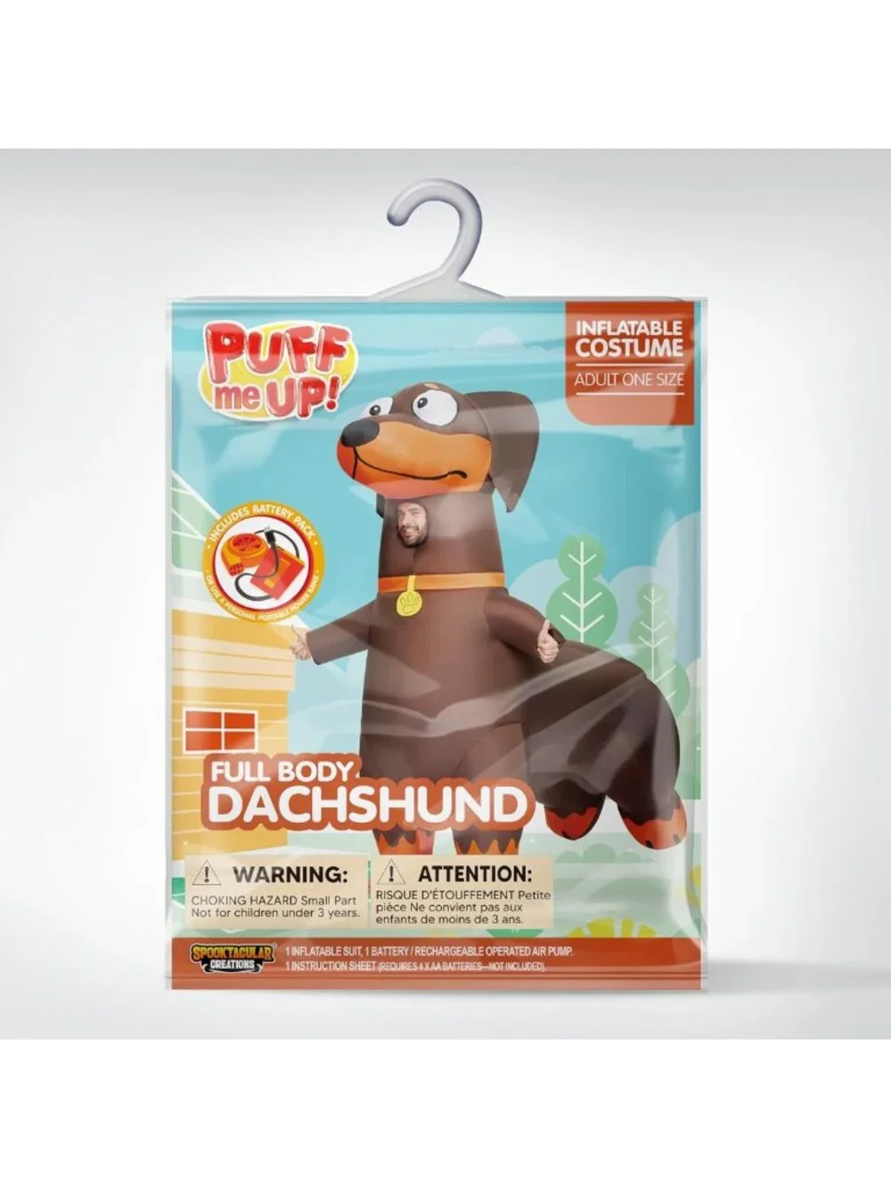 Inflatable Dachshund Costume for Adults - Fun Halloween Dog Outfit, Party Ready!